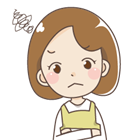 困った母親のイラスト